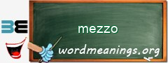 WordMeaning blackboard for mezzo